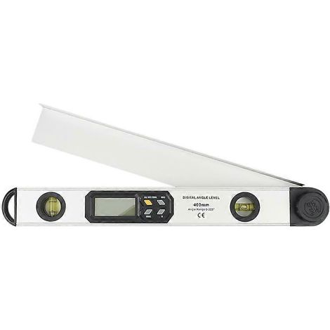 Rapporteur numérique LCD 0-225° - Indice de protection IP54 - Niveau à bulle double vertical/horizontal 400 mm/16 pouces (1/5)