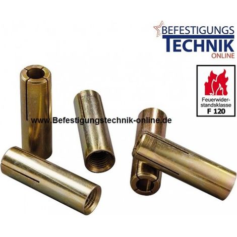 100 M10x40mm Bohren 12mm Einschlaganker Einschlagdübel verzinkt mit Innengewinde ETA"-"EN11596