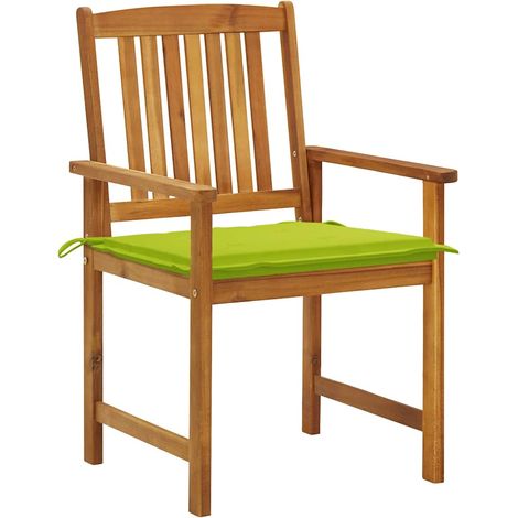 Maison Exclusive - Sedie da Giardino con Cuscini 6 pz in Legno Massello di Acacia (1/5)