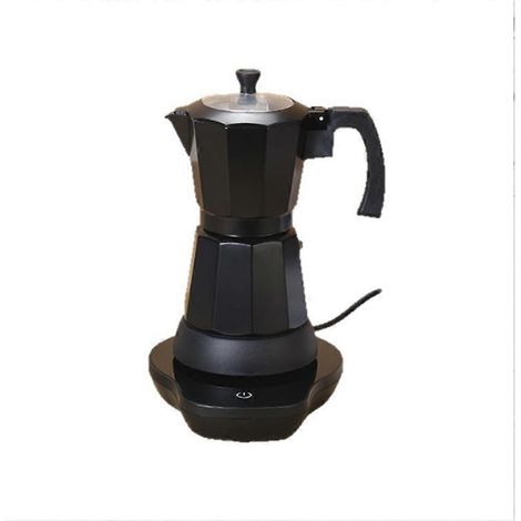 Elektrische Espressomaschine, 6 Tassen, 300 ml, tragbar, Aluminium, europäischer Stecker. (1/5)