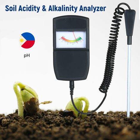 Testeur de pH du sol, kit d'analyse d'acidité et d'alcalinité du sol, sonde détachable pour jardin, pelouse et ferme, intérieur et extérieur, sans pile. (1/5)