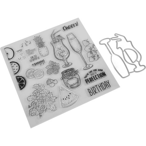 Kit de tampons transparents décoratifs de forme unique, gabarit de gaufrage transparent, matrice de découpe pour scrapbooking et loisirs créatifs. (1/5)