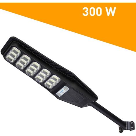 TrAdE Shop Traesio - Lampione Stradale Luce Energia Solare Led 300watt Sensore Pir Staffa Telecomando -