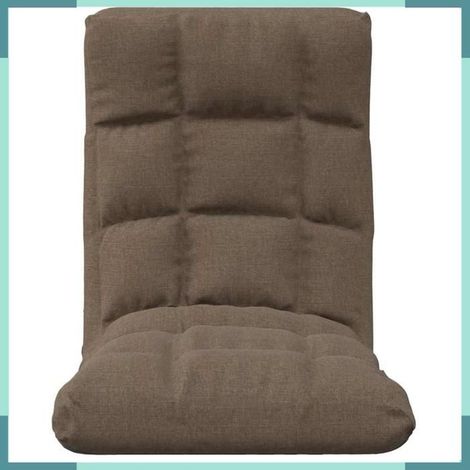 Chaise pliable de sol - 336593 - Taupe - Tissu 100% polyester - Pliable et réglable (1/5)