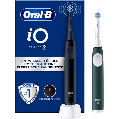 Cepillo de dientes eléctrico iO2 Series Duo Night Black / Forest Green
