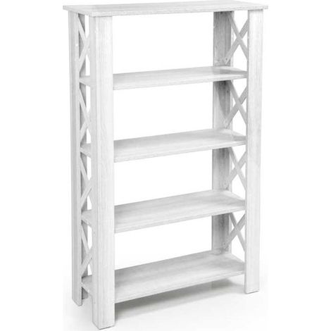 Scaffale 4 ripiani bianco cm 80x30x122  h