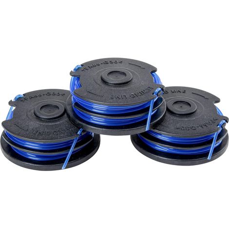 Lot de 3 Bobines Simple Fil Ø 1,6mm, Longueur 4,5m pour Coupe-Bordure Électrique sur Batterie - Fil Résistant et Durable - Compatible Plusieurs Modèles - RAC125