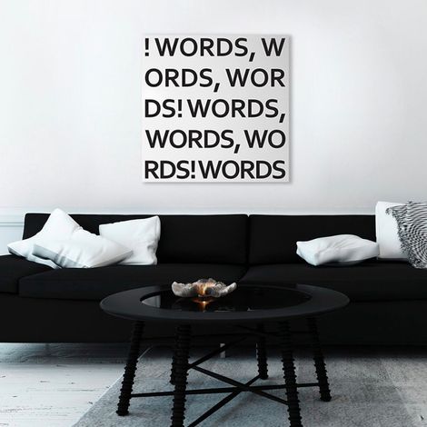 Lavagna magnetica da parete quadrata 80x80cm design moderno Words Big