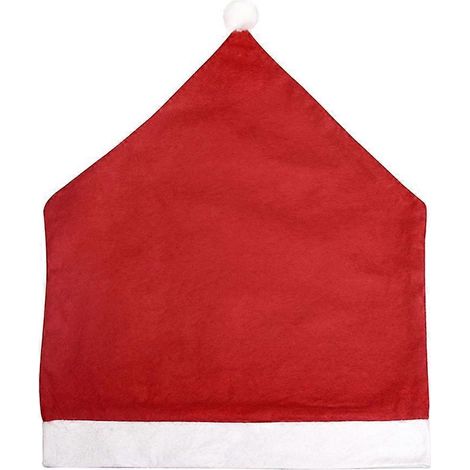 Christmas Chair Cover Santa Hat Non Woven Decor Polyester Lightweight (1/5)