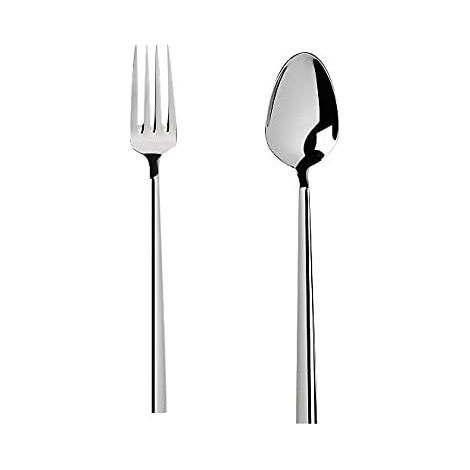 6-teiliges Edelstahl-Besteckset, 3 Suppenlöffel, 3 Teelöffel
