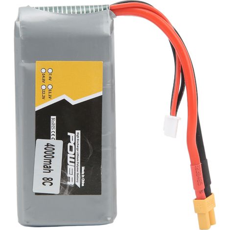 Batterie LiPo 7.4V 4000mAh 8C connecteur femelle XT30 haute conversion pour voiture bateau avion RC (1/5)