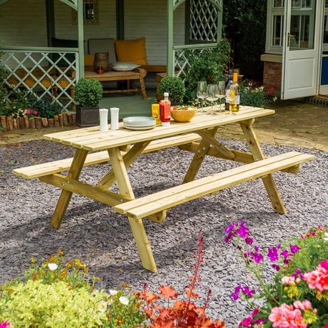 Rowlinson Traditional Picnic Table 1.8m (1/5)