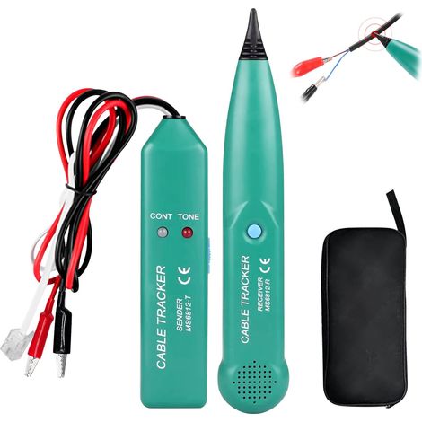 Sollbry Rastreador de cables MS6812, detector de cables, robot cortacésped, rastreador de cables portátil, comprobador de cables telefónicos, rastreador de cables eléctricos para rastreadores de cable (1/5)