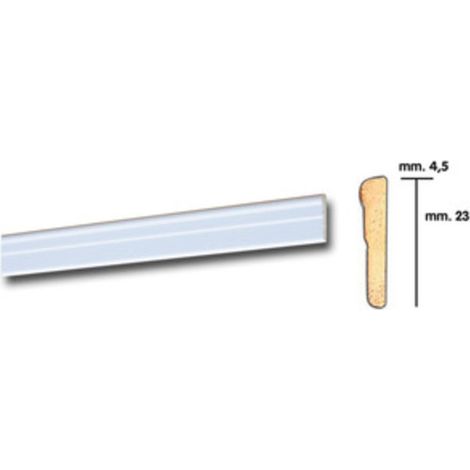 CORNICE PER PARATI 4,5X23 BAROCCO 200 CM BIANCO- 25,0 pz