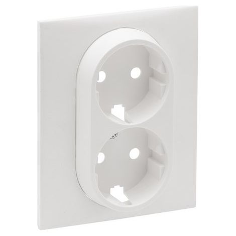 Copri base presa 2P + T doppio gradino Niloé bianco opaco LEGRAND 864122