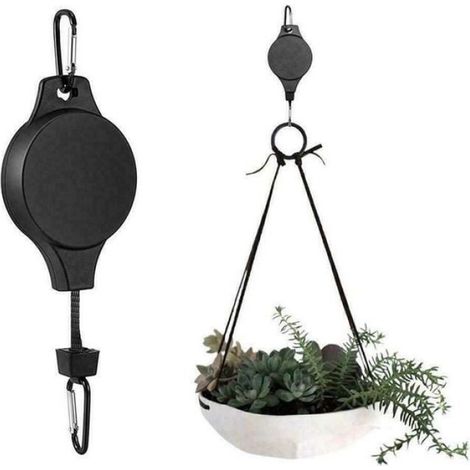 Poulie pour Plantes, Poulie pour Plantes Suspension pour Suspendre Les Crochets de Paniers de Fleurs pour Paniers de Jardin(3pcs) (1/4)