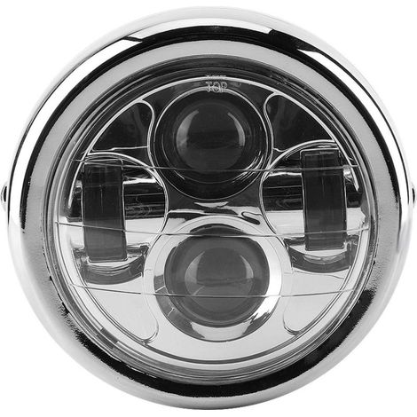 Universeller Vintage-Aluminium-Retro-LED-Motorradscheinwerfer, runder Scheinwerfer (1/5)