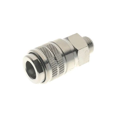 Coupleur d'air RS PRO, Filetage vers Femelle G 1/4 Mâle 1/4pouces Adaptateur chargeur en Laiton ( Prix pour Sachet de 2 ) (1/2)