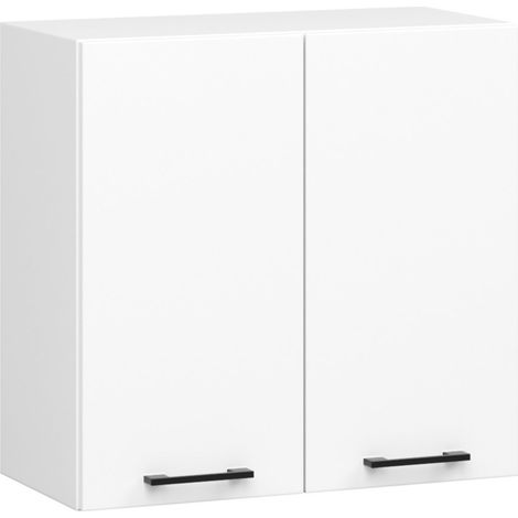Armario colgante de cocina AKORD W60 OLIWIA Blanco 60 cm 2 puertas frente en color Blanco 2 estantes 60x30x58 cm (1/5)