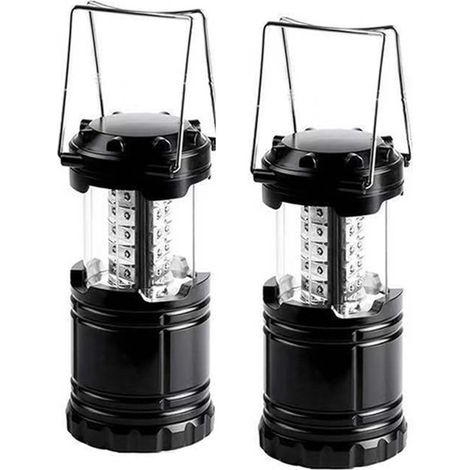 Lampada da campeggio a LED in 2 pezzi, pieghevole, telescopica, attrezzatura da campeggio, 8,8 x 8,8 x 18,5 cm, per interruzioni di corrente ed emergenze (1/5)