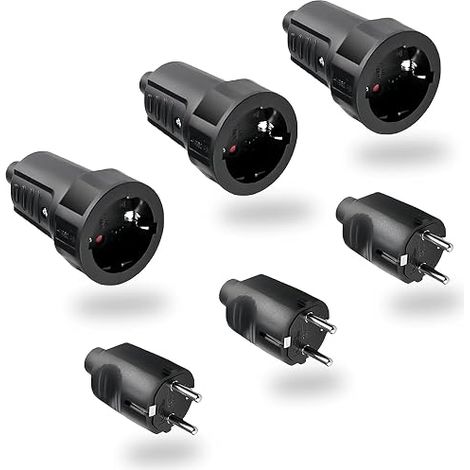 Male Female Waterproof Outdoor Plug Schuko Socket 250 V 6 A (1/5)