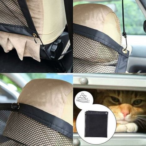 Filet de protection pour chien Bärbart Filet de protection pour chien et chat avec crochet et rep. Filet de protection universel 115 cm 62 cm
