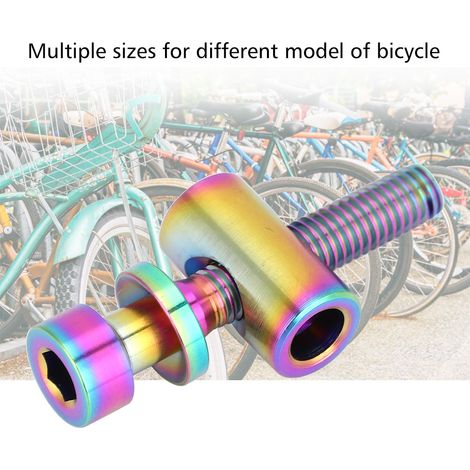 Vis en Alliage Titane M5x30/35/40mm pour Tige de Selle Vélo, Tête Ronde Coloris Arc-en-Ciel (1/4)