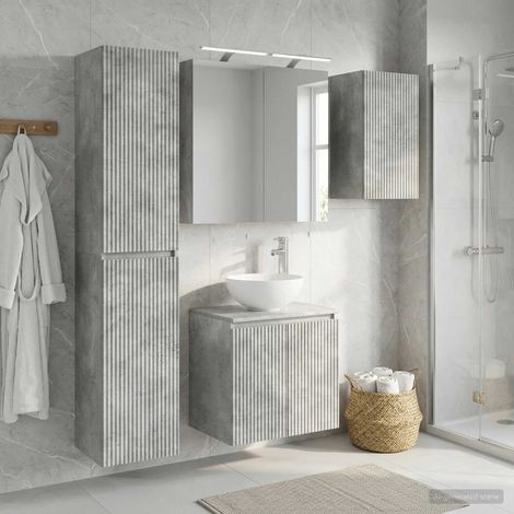 vidaXL Juego de Muebles de Baño 5 uds. Gris Hormigón (1/5)