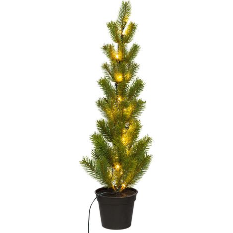 CREATIV home Tannenbaum mit 20 LED 66 cm mit Stromanschluss - Kunststoff
