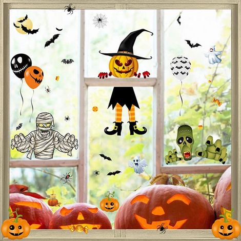 Halloween-Aufkleber, Halloween-Fensteraufkleber, Halloween-Fensterdekoration (1/5)