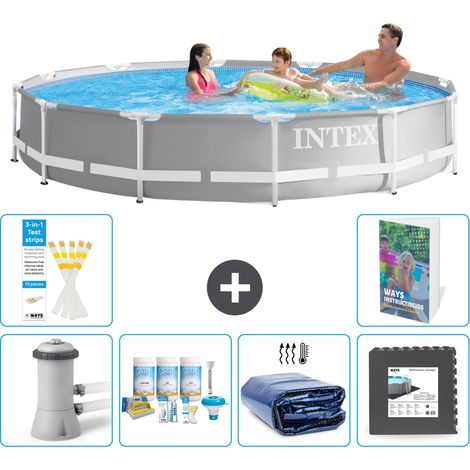 Prism Frame Pool Rund - 366x76 cm - 7-teilig S233