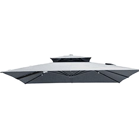 Housse De Remplacement Pour Parasol Extérieur, Polyester, Parasol Anti-Soleil Et Imperméable, Revêtement De Sommet De Parasol Pour Jardin Et Patio (1/5)
