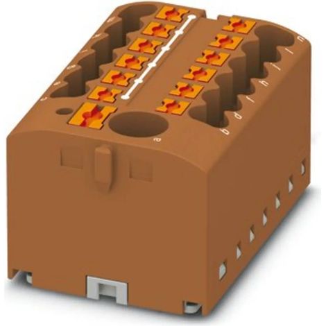 [NEUWERTIG] B-Ware Phoenix Contact Verteilerblock Klemmenblock 40,6 Mm Zugfeder Braun Set 8 Stück