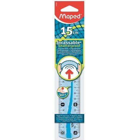 MAPED Règle plate incassable - 15 cm (1/2)