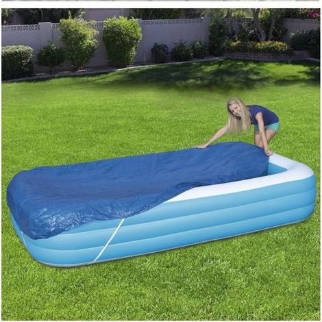 Bâche Solaire Piscine Rectangulaire, Bâche Solaire Rectangulaire pour Piscine Gonflable Film D'isolation Thermique De Couverture De Piscine Solaire--260x170cm (1/5)