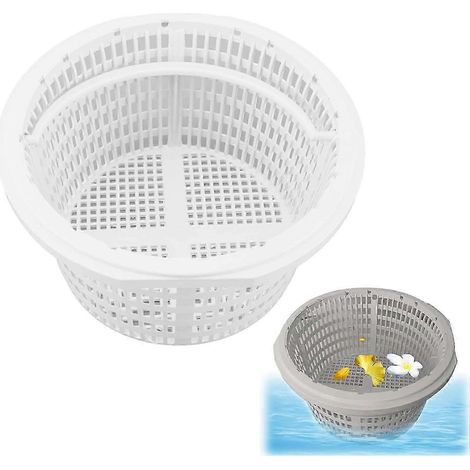 Panier de filtre pour skimmer de piscine, panier de filtre de rechange de 19 cm, panier de filtre polyvalent pour skimmer, pour le nettoyage de la piscine, panier de filtre de rechange pour skimmer, p (1/5)