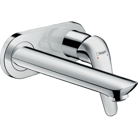 Hansgrohe Novus Mitigeur de lavabo encastré mural, bec 195 mm, bonde à écoulement libre, 71127000 (1/2)