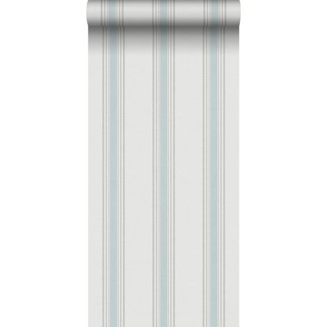 papier peint à rayures bleu clair et beige - Sanders & Sanders (1/5)