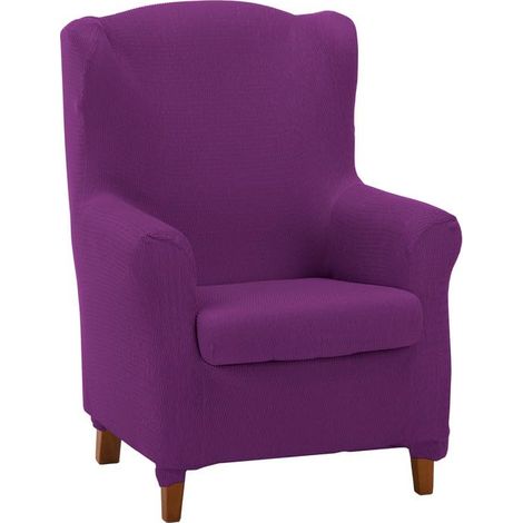 Housse de Fauteuil à Oreilles Duplex matelassée et Ultra-ajustée Housse de Fauteuil à Oreilles Duplex Extensible, Couleur Cardinal 100% fabriquée en Espagne (1/4)