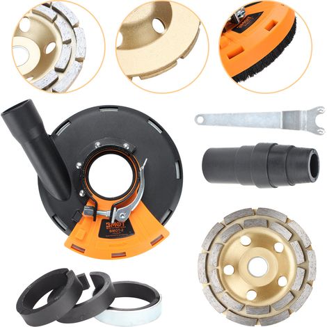 TolleTour Capot d’aspiration pour meuleuse d’angle 125 mm – Hotte d’extraction de poussière universelle pour meulage (1/5)