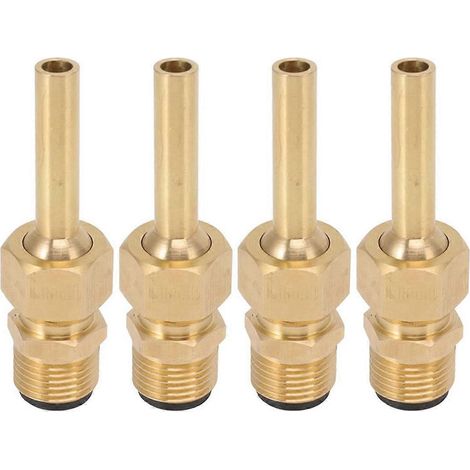 4 x Direct Spray Copper Fountain Nozzles: Fountain Accessory Spray Head for Waterscape Effect (G1/2) (1/5)