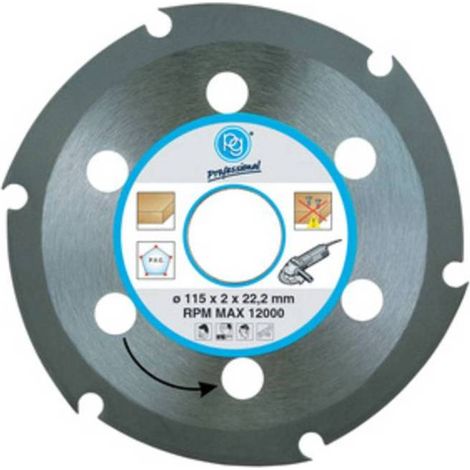 POGGI 419.90 DISCO P/LEGNO D 115X2 MM FORO 22,2