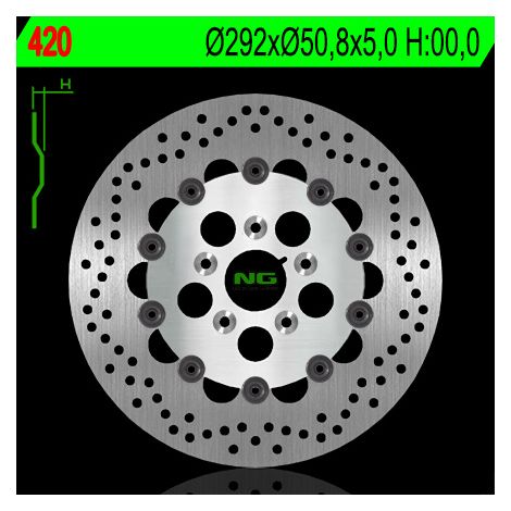 Disco de freno flotante para Harley Davidson 883/1200/1340/1450 de 292 mm
