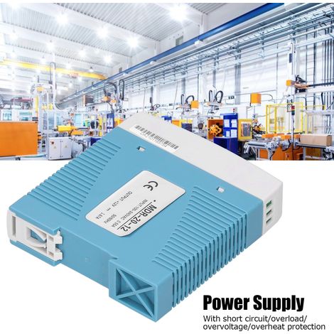 BERM@MDR-20-12 Schaltnetzteil: 20W/12V/1,67A Ausgang, ultradünne DIN-Schiene, Industriequalität, 100-240VAC Eingangsspannung. (1/5)