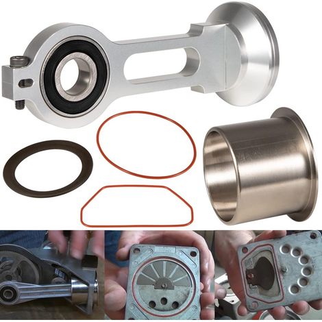 Piston kit for alternative compressors KK-4835, KK-5081, A02743, AC-0102 and AC-0051. Durable replacement and repair kit. (1/4)