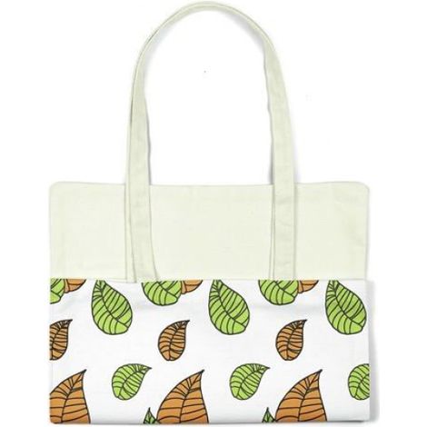 Sac Shopping Toile Coton - 34x40 cm - Porté Épaule Réutilisable - 1 Pièce (1/4)