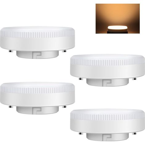 GX53 9W LED Leuchtmittel Warmweiß 3000K, CRI 85, Ersetzt 71W Halogenlampe, LED GX53 Einbaustrahler für Schranklicht, 990LM, AC 220V, Nicht Dimmbar, 4er Pack (1/5)