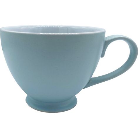 Set of 6 Teacups - Stoneware - L15 x W11 x H9 cm - Ice Blue
