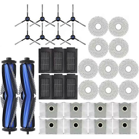 Filtre pour aspirateur brosse pour aspirateur Filtre de brosse pour aspirateur filtre de 34PCS T50 PRO Omni / T50 Omni Aspirateur pièce détachée Aspirateur Brosse Filtre Sac à poussière Serpillière Cl (1/5)