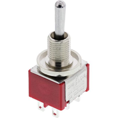 Interrupteur à levier RS PRO, On-Off-On, 2RT, 5 A @ 250 V c.a. ( Prix pour 1 ) (1/3)